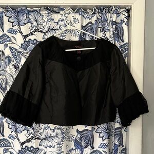 Size 2X Black Jacket with Button Detail and puffed 3/4 sleeve